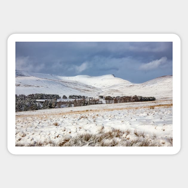 Corn Du and Pen y Fan, Brecon Beacons National Park Sticker by dasantillo